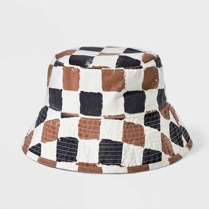 Ascot and Hart Checkered Bucket Hat